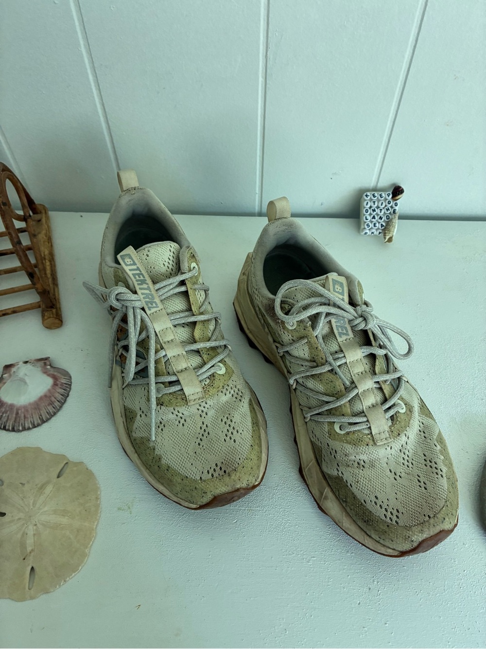 New Balance Tektrel. Dirty but sturdy. These were mine. I’ve switched to Altra.